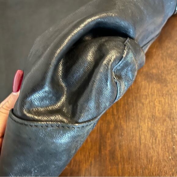 Alice + Olivia Large Leather Black Messenger Style Purse Bag - Picture 4 of 13